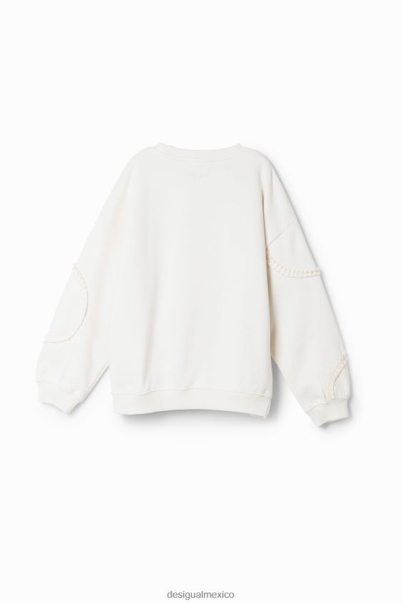 Desigual chica sudadera con tiras plisadas VZ26R01724 ropa