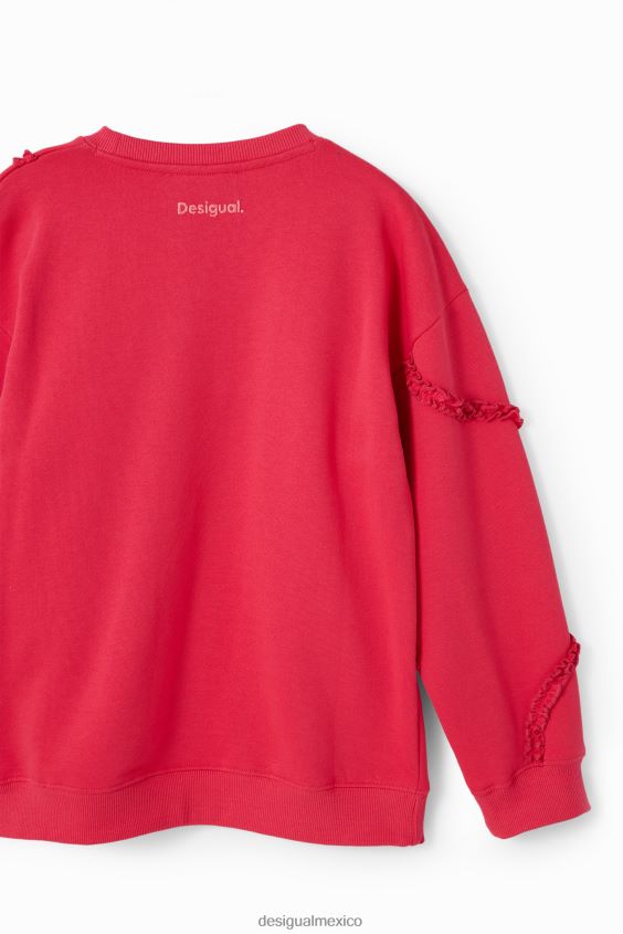 Desigual chica sudadera con tiras plisadas VZ26R01737 ropa