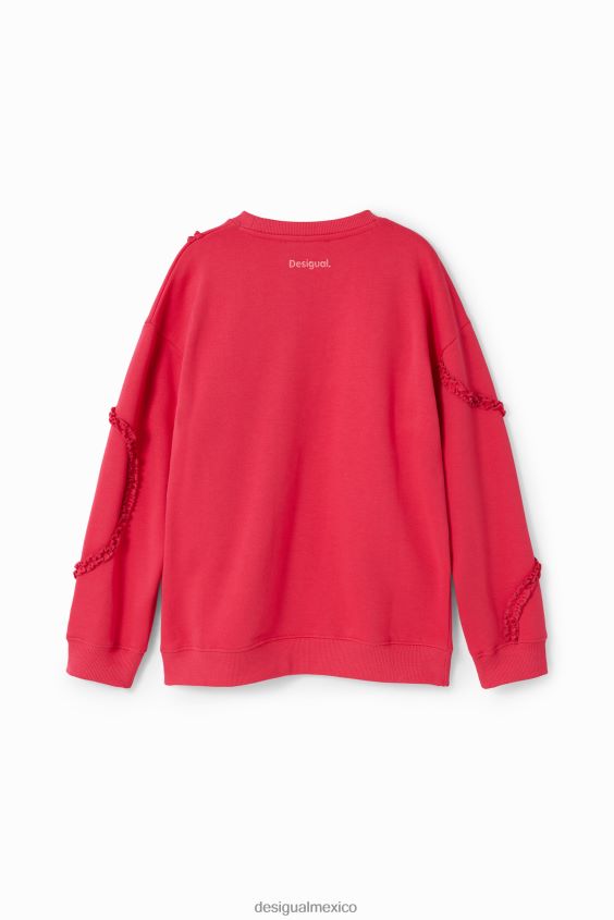 Desigual chica sudadera con tiras plisadas VZ26R01737 ropa