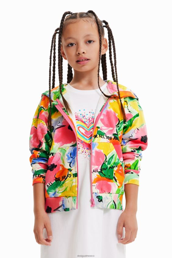 Desigual chica sudadera oversize con estampado floral VZ26R01786 ropa