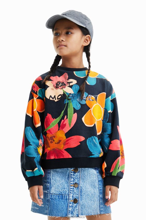 Desigual chica sudadera oversize con estampado floral VZ26R01801 ropa
