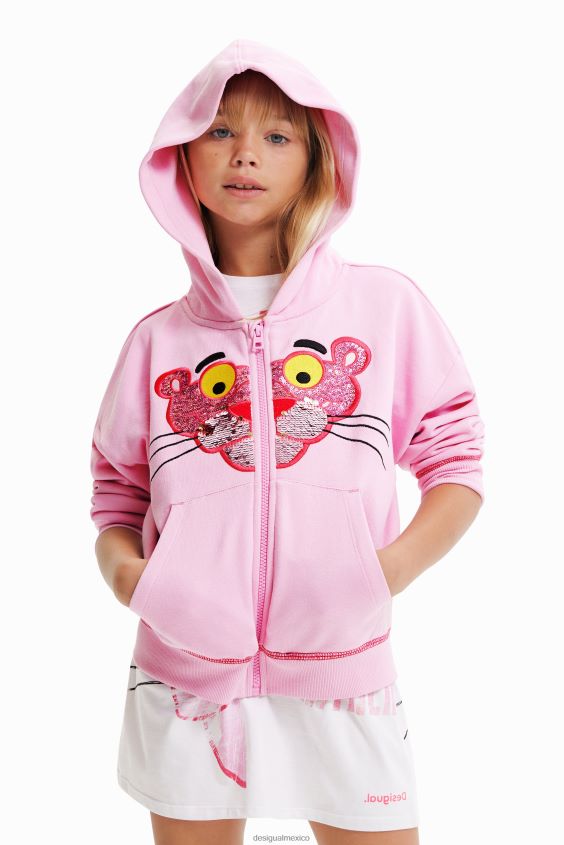 Desigual chica sudadera pantera rosa con lentejuelas VZ26R01759 ropa