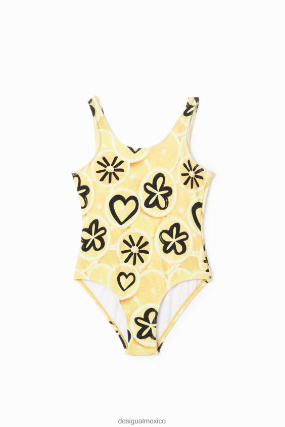 Desigual chica traje de baño con estampado artístico VZ26R01822 ropa