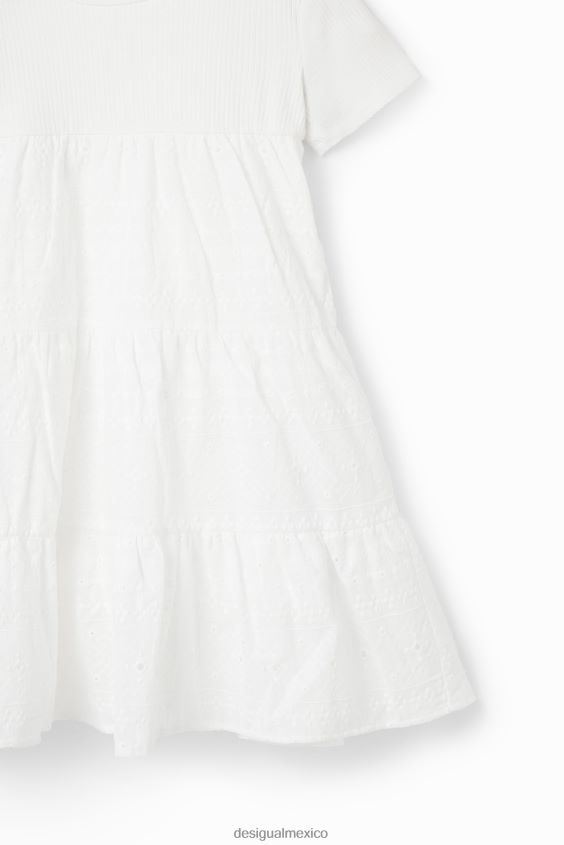 Desigual chica vestido combinado con bordado suizo VZ26R01155 ropa