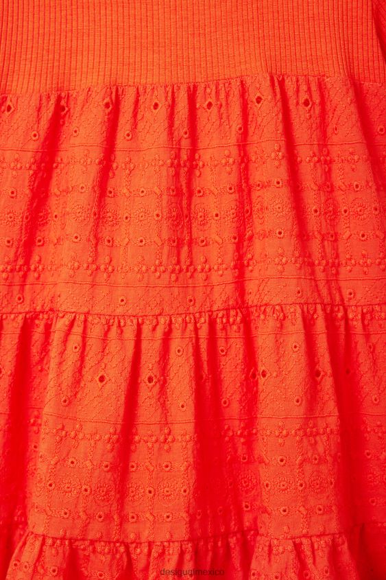 Desigual chica vestido combinado con bordado suizo VZ26R01156 ropa