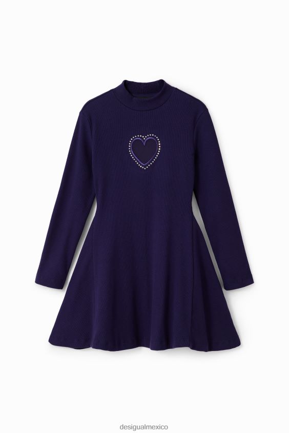 Desigual chica vestido con aberturas en forma de corazón VZ26R01731 ropa