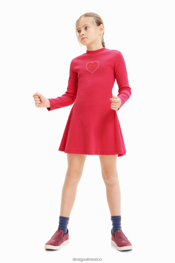 Desigual chica vestido con aberturas en forma de corazón VZ26R01738 ropa