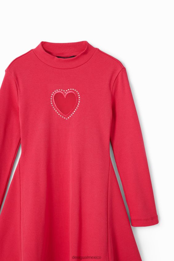 Desigual chica vestido con aberturas en forma de corazón VZ26R01738 ropa