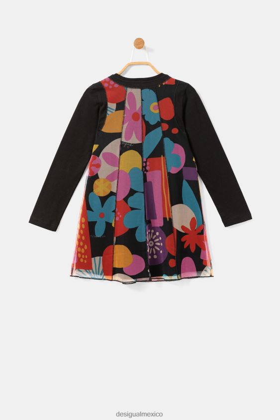 Desigual chica vestido con estampado de tul VZ26R01760 ropa