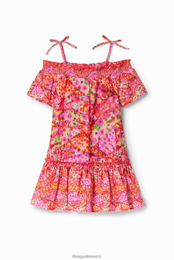Desigual chica vestido con volantes florales VZ26R01728 ropa