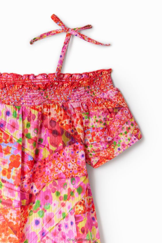 Desigual chica vestido con volantes florales VZ26R01728 ropa