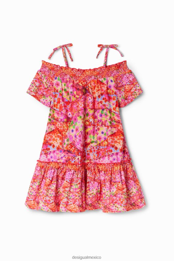 Desigual chica vestido con volantes florales VZ26R01728 ropa