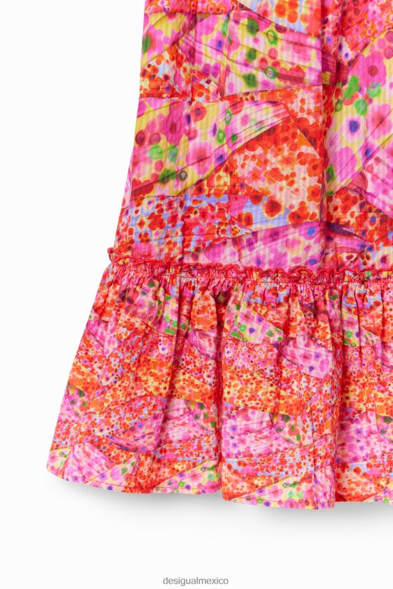 Desigual chica vestido con volantes florales VZ26R01728 ropa