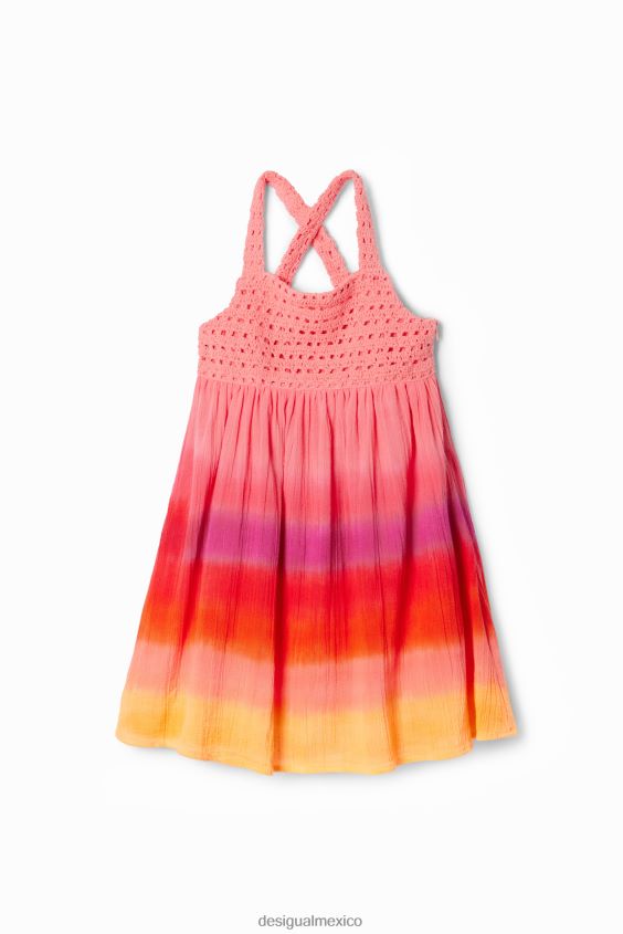 Desigual chica vestido de crochet multicolor VZ26R01734 ropa