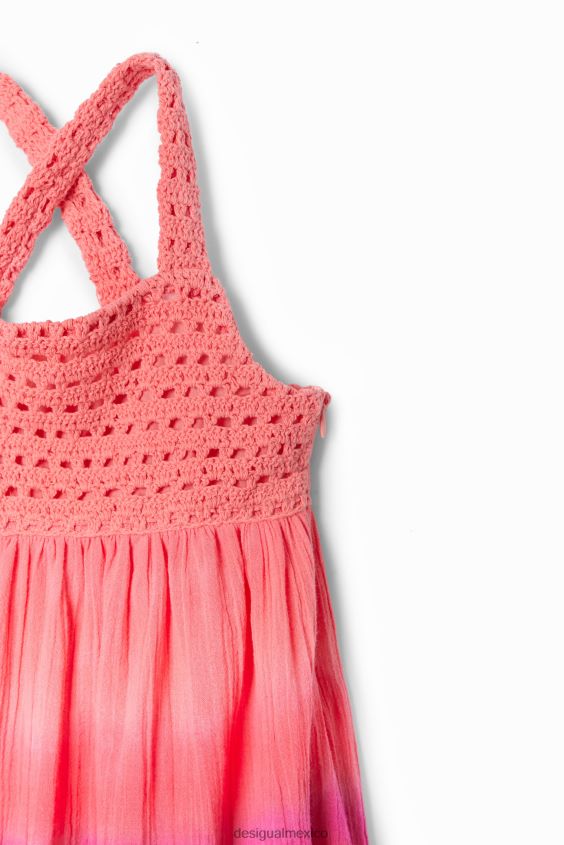 Desigual chica vestido de crochet multicolor VZ26R01734 ropa