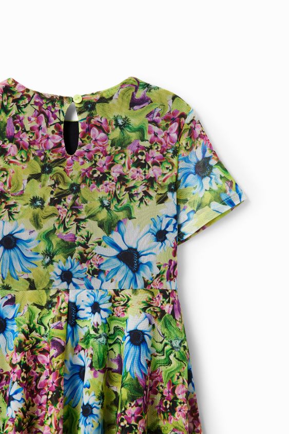 Desigual chica vestido de flores de tul VZ26R01790 ropa