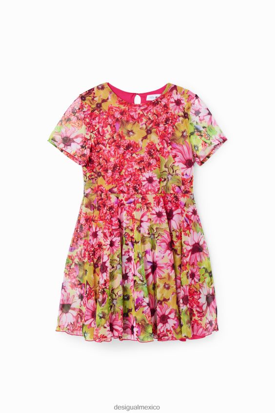 Desigual chica vestido de flores de tul VZ26R01841 ropa