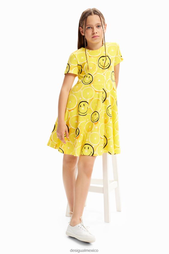 Desigual chica vestido de limón sonriente VZ26R01835 ropa