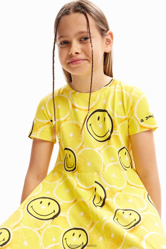 Desigual chica vestido de limón sonriente VZ26R01835 ropa
