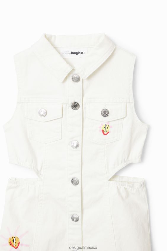 Desigual chica vestido de mezclilla con aberturas VZ26R01893 ropa