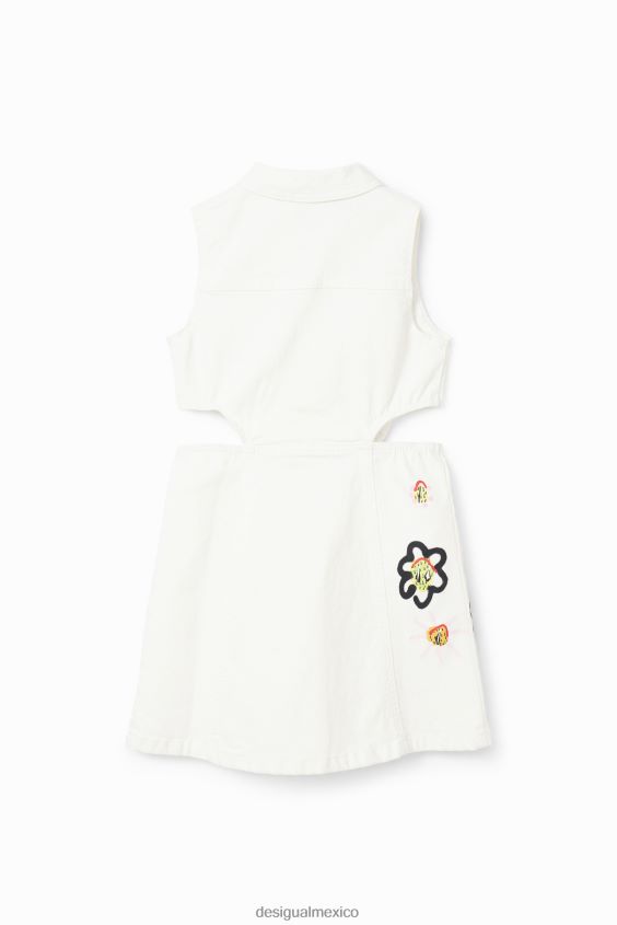 Desigual chica vestido de mezclilla con aberturas VZ26R01893 ropa