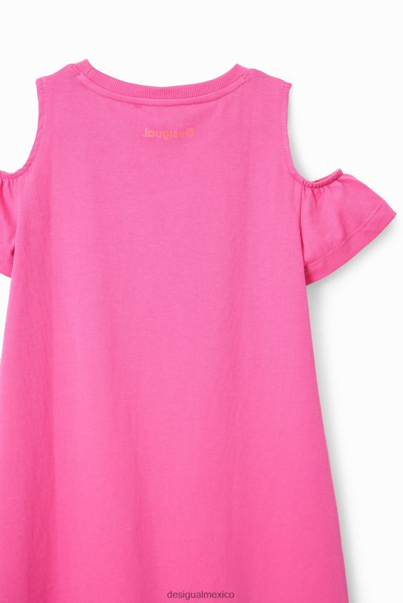 Desigual chica vestido estilo camiseta con aberturas en forma de corazón VZ26R01846 ropa