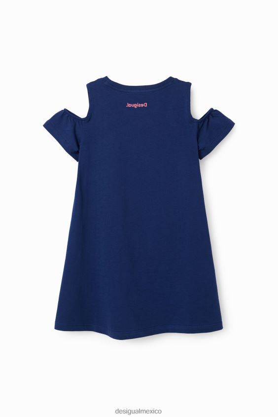Desigual chica vestido estilo camiseta con aberturas en forma de corazón VZ26R01865 ropa