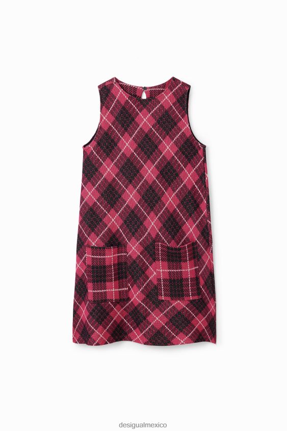 Desigual chica vestido estilo pichi a cuadros VZ26R01742 ropa