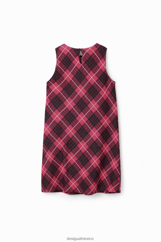 Desigual chica vestido estilo pichi a cuadros VZ26R01742 ropa