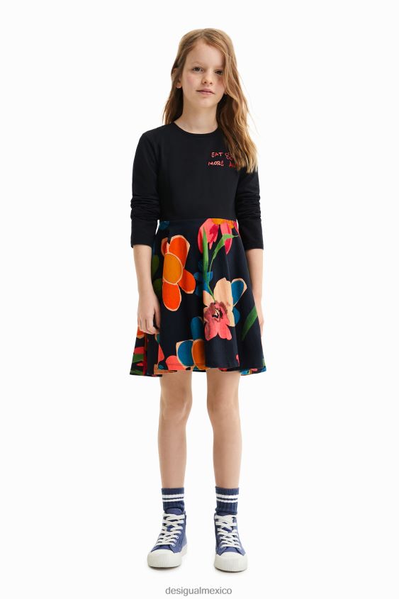 Desigual chica vestido floral dos en uno VZ26R01875 ropa