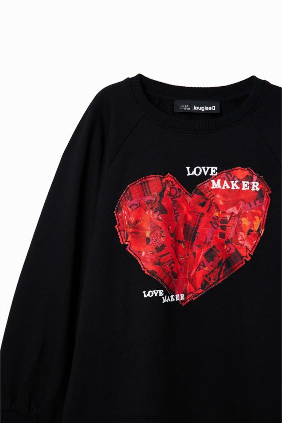 Desigual chica vestido sudadera con corazones VZ26R01851 ropa