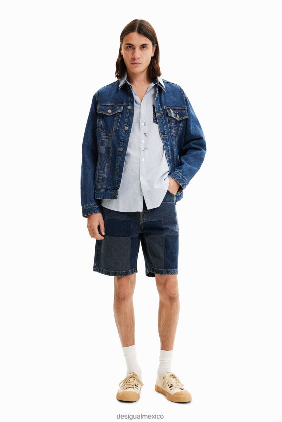 Desigual hombres camisa a rayas en contraste VZ26R01544 ropa