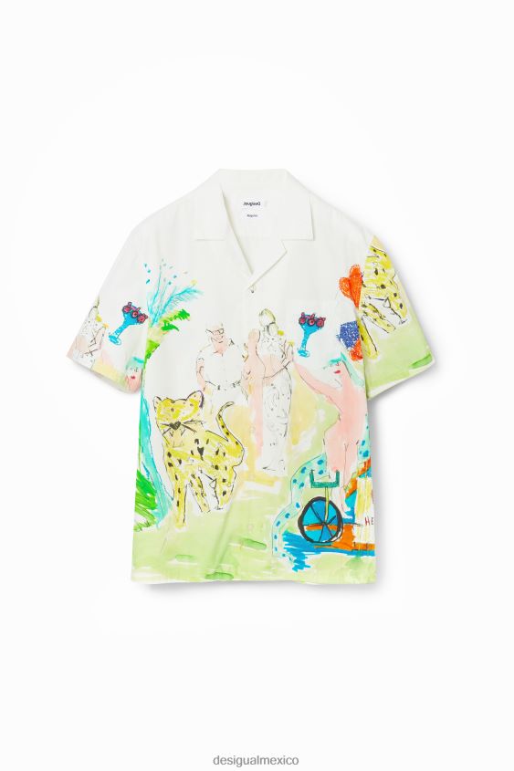 Desigual hombres camisa artística del resort VZ26R01619 ropa