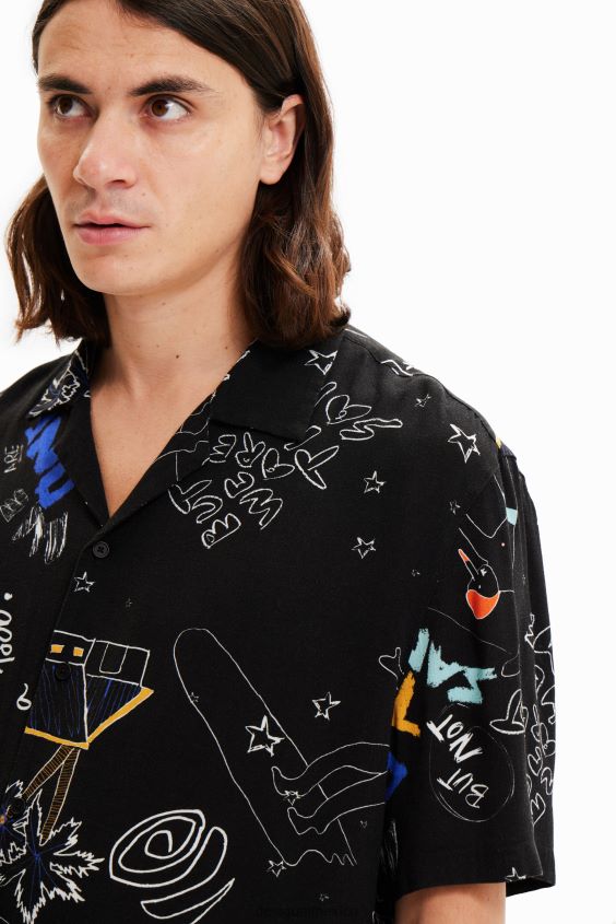 Desigual hombres camisa artística del resort VZ26R01695 ropa