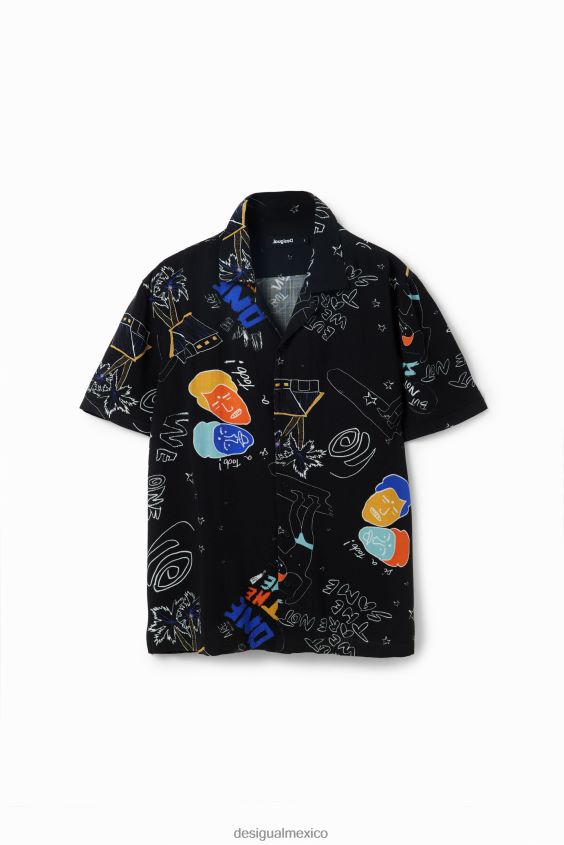 Desigual hombres camisa artística del resort VZ26R01695 ropa