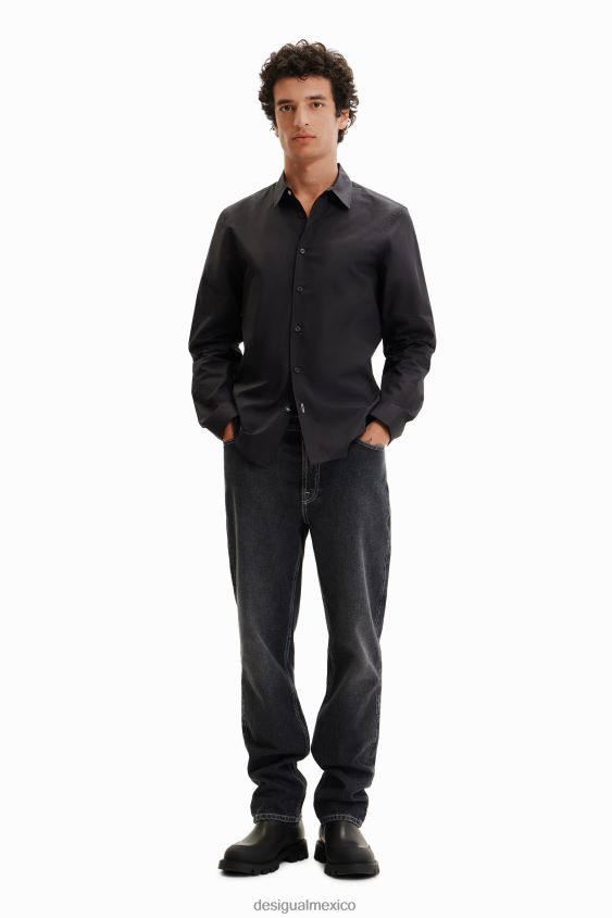 Desigual hombres camisa básica con detalles en contraste VZ26R01606 ropa