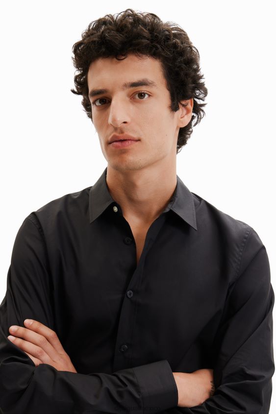Desigual hombres camisa básica con detalles en contraste VZ26R01606 ropa