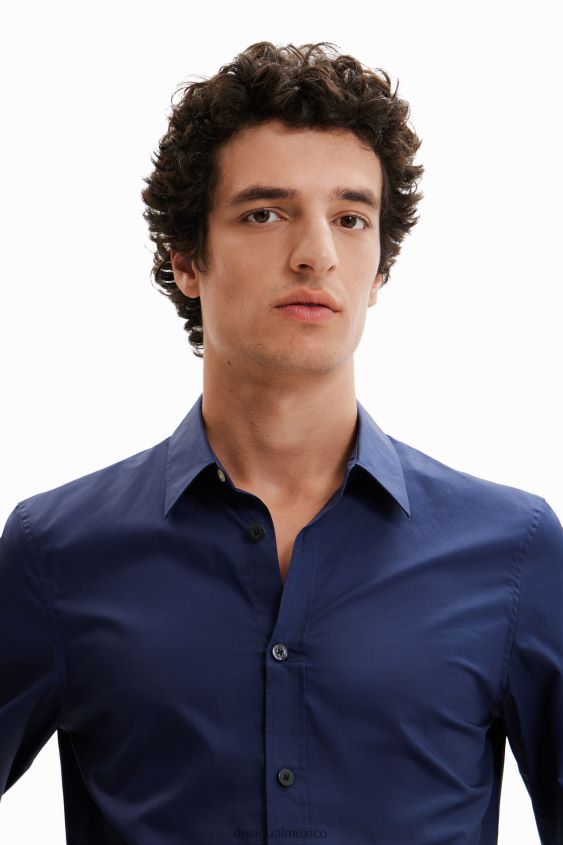Desigual hombres camisa básica con detalles en contraste VZ26R01654 ropa
