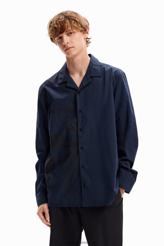 Desigual hombres camisa estilo pijama VZ26R01601 ropa