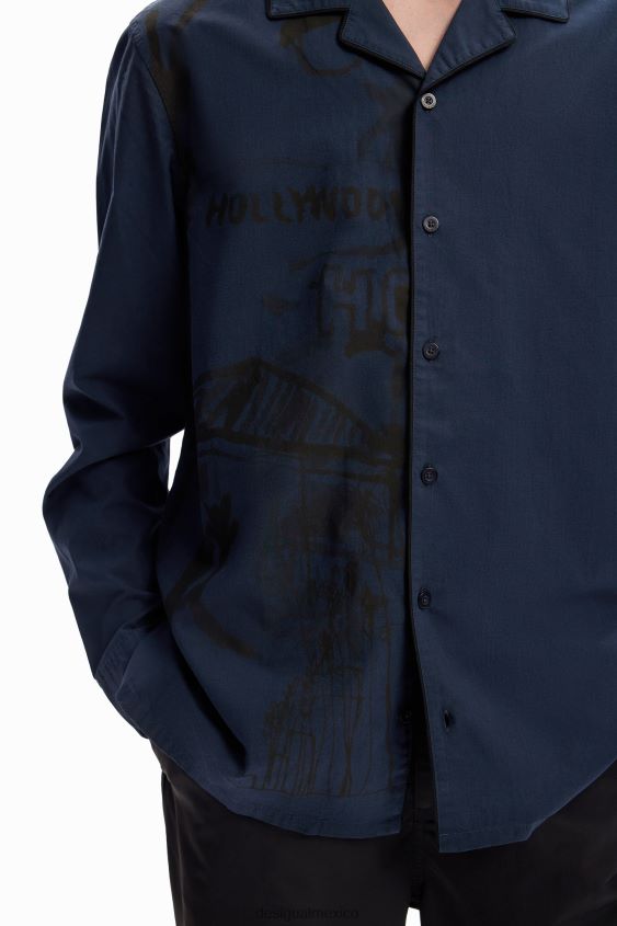 Desigual hombres camisa estilo pijama VZ26R01601 ropa