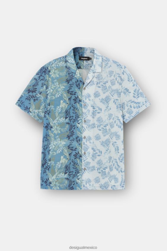 Desigual hombres camisa manga corta flores VZ26R01697 ropa