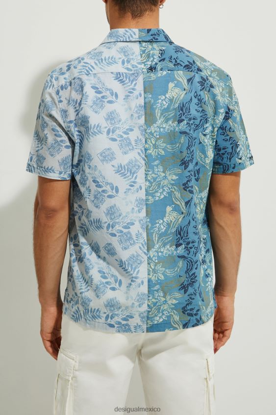 Desigual hombres camisa manga corta flores VZ26R01697 ropa