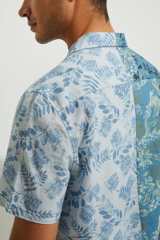 Desigual hombres camisa manga corta flores VZ26R01697 ropa