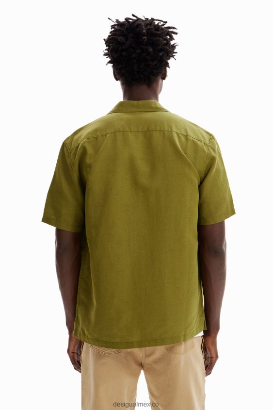 Desigual hombres camisa resort bordada VZ26R01648 ropa