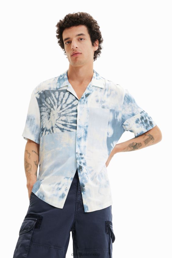 Desigual hombres camisa resort con efecto tie-dye VZ26R01585 ropa