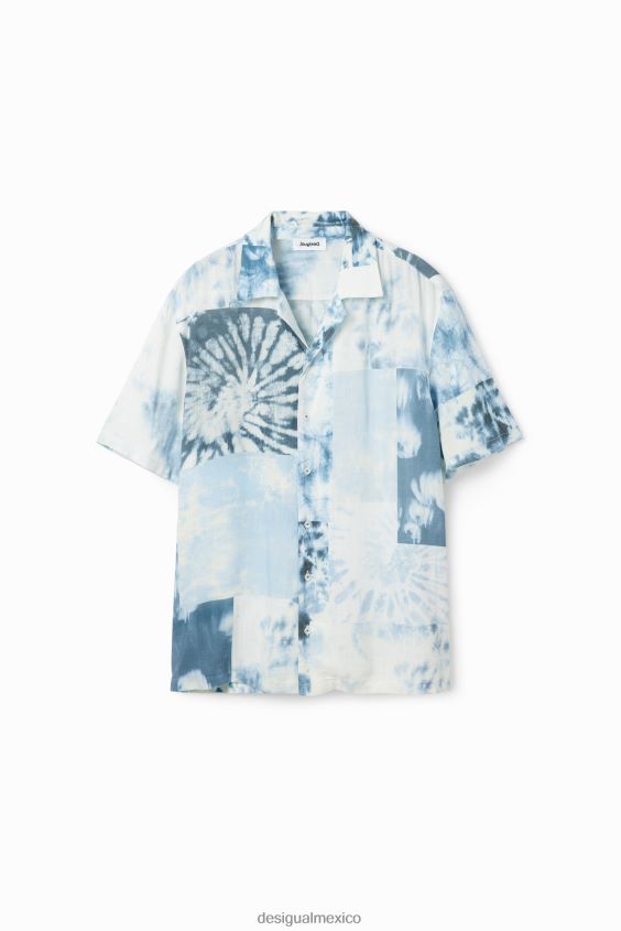Desigual hombres camisa resort con efecto tie-dye VZ26R01585 ropa