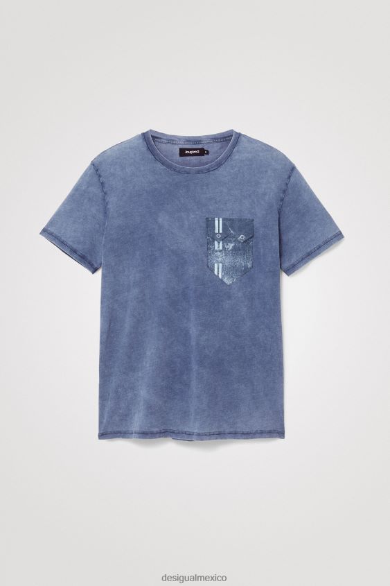 Desigual hombres bolsillo de la camiseta VZ26R01551 ropa