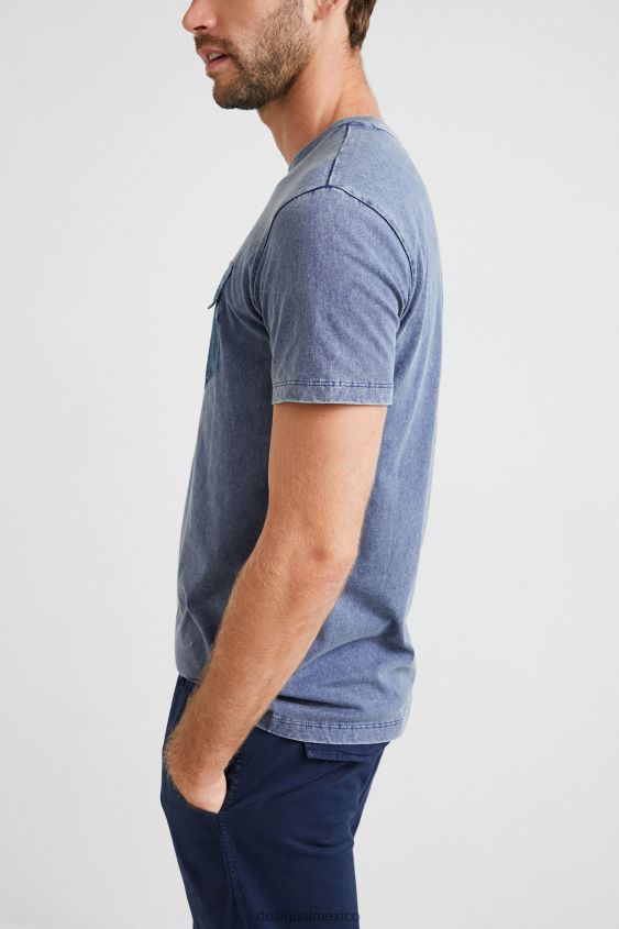 Desigual hombres bolsillo de la camiseta VZ26R01551 ropa