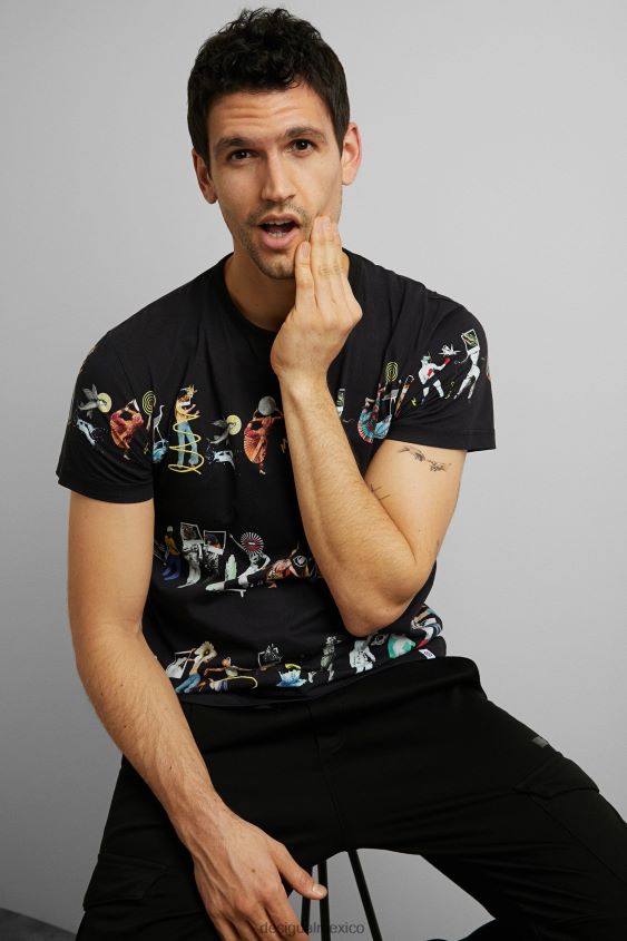 Desigual hombres camiseta artística VZ26R01698 ropa