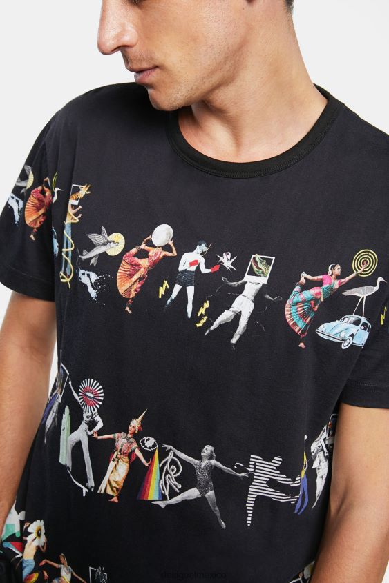 Desigual hombres camiseta artística VZ26R01698 ropa